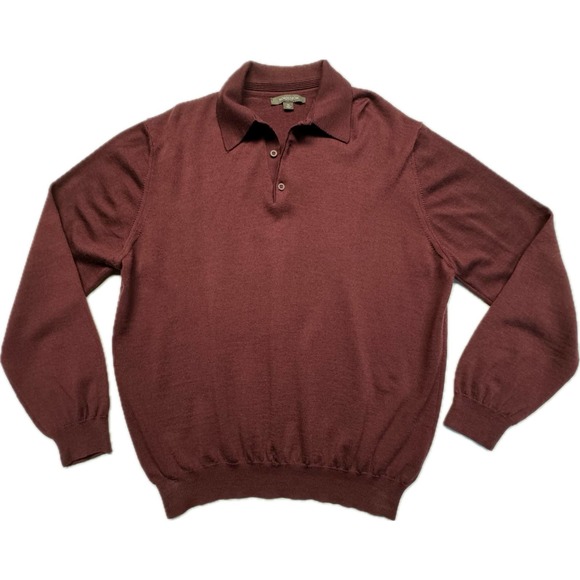 Nordstrom Other - Nordstrom Pullover Three Button Sweater, Men Size XL, 100% Merino Wool, Wine Red